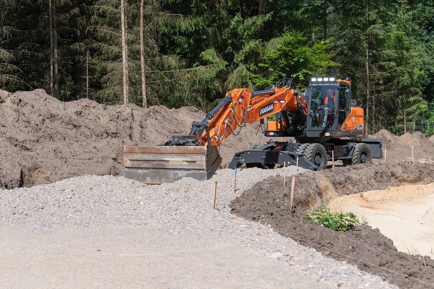 Trois nouvelles pelles sur pneus Doosan de 18 à 22 tonnes